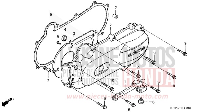 PANNEAU CARTER-MOTEUR G. de SCV 100 Lead RADIANT RED METALLIC (R218) de 2003